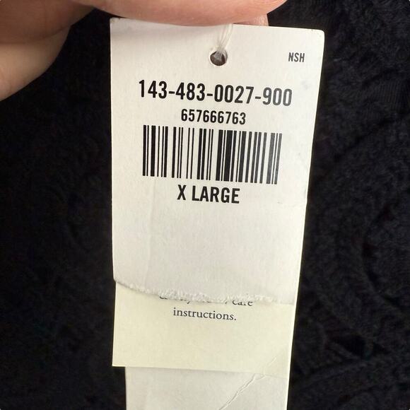 Abercrombie & Fitch Skirt Mini Crochet Black XL Whimsigoth Romanticgoth Witchy - Picture 2 of 8